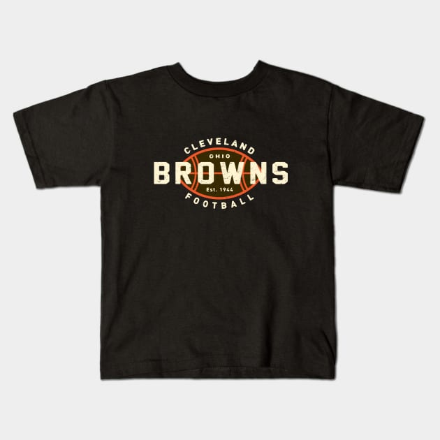 Cleveland Browns Vintage 1 by Buck Tee Kids T-Shirt by Buck Tee